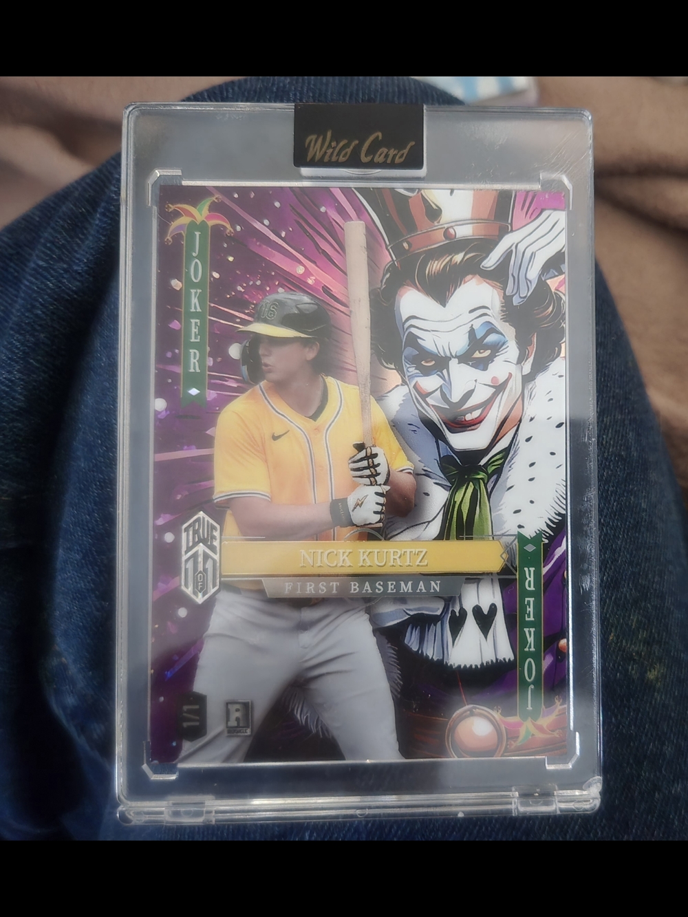 MLB Nick Kurtz Joker Baseball Card - Purple, Yellow, White